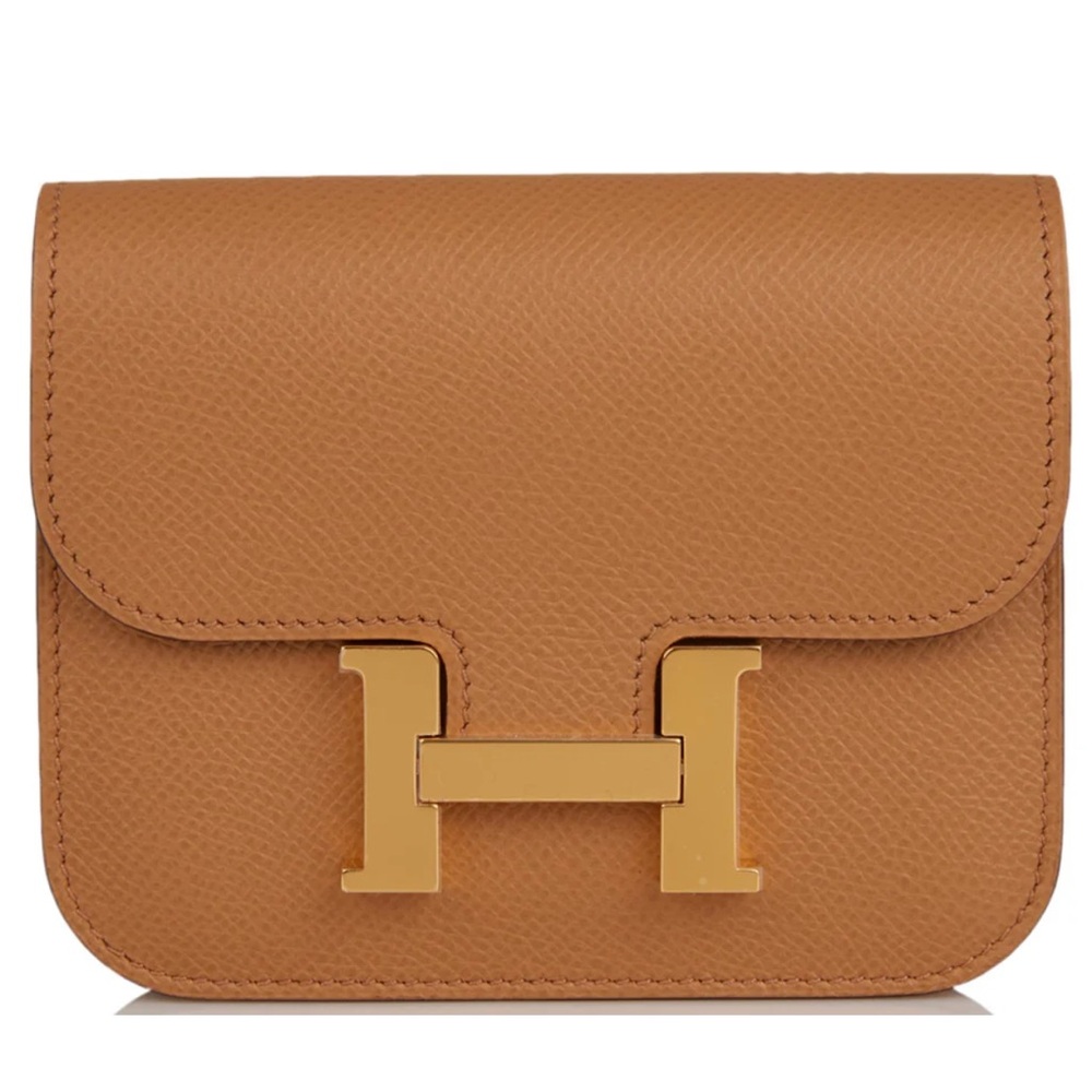 Hermès Constance Slim Wallet - Epsom Biscuit, Gold Hardware